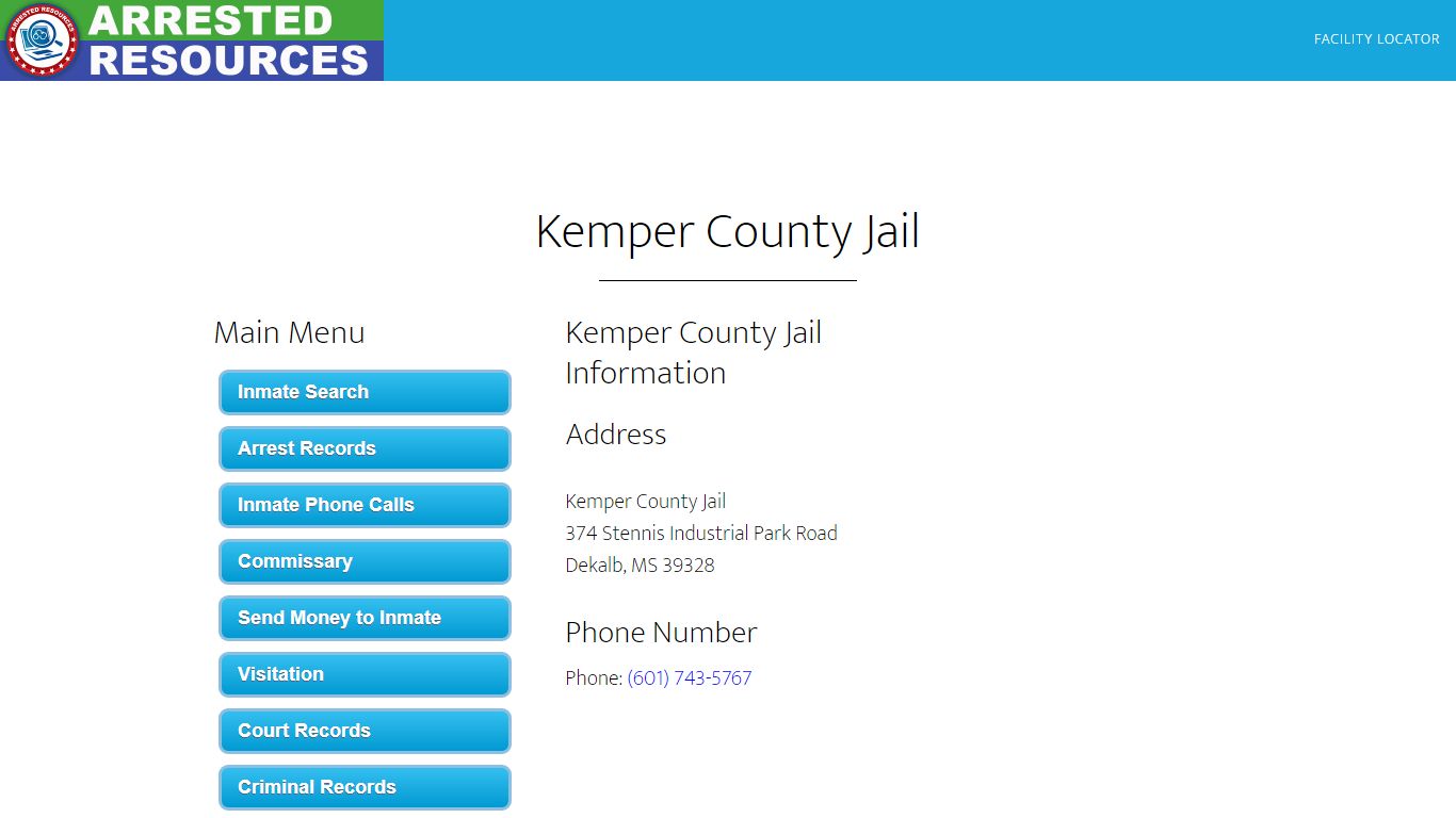 Kemper County Jail - Inmate Search - Dekalb, MS