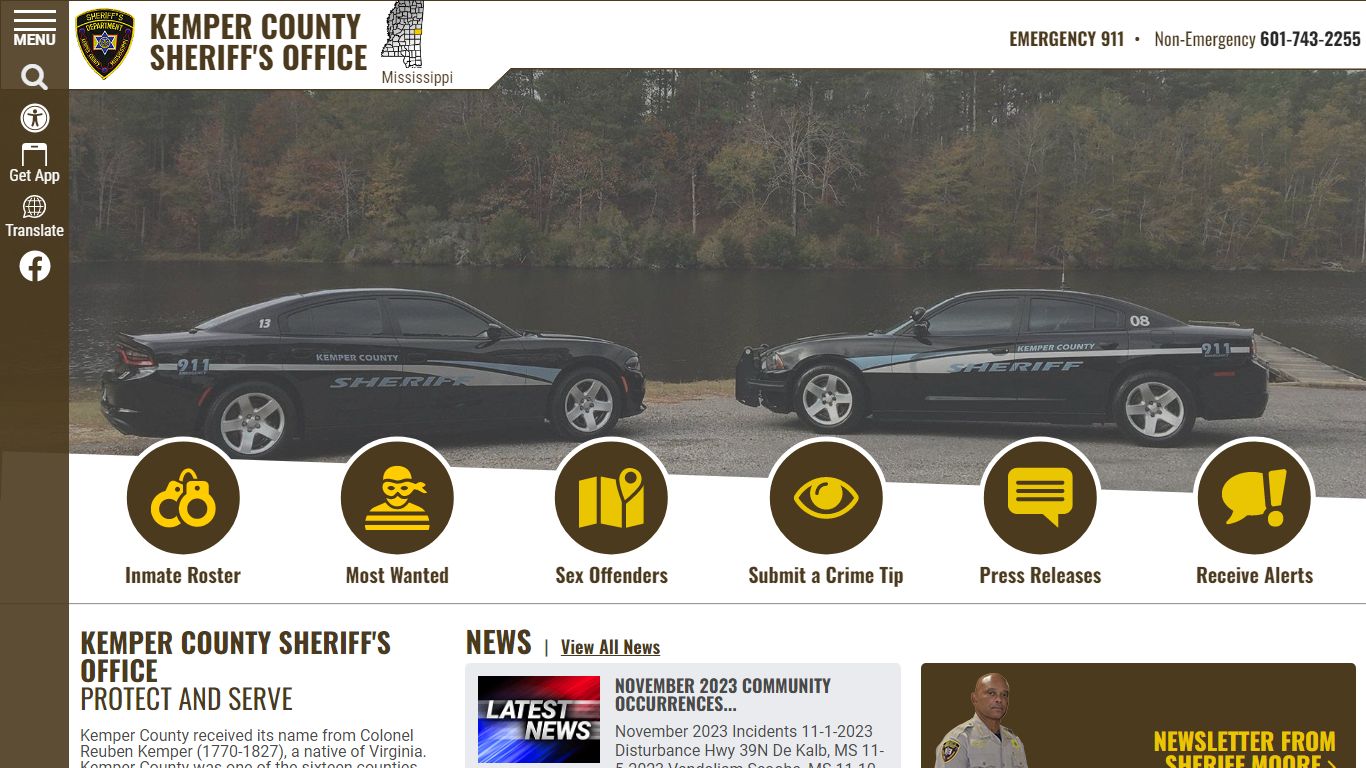 Inmate Roster (385) - Kemper County Sheriff